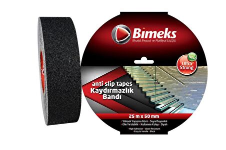 Bimeks Kaydırmazlık Bantı Siyah 50mmx25m