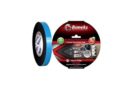 Bimeks Çift Taraflı Köpük Montaj Bandı - 10 Mt X 19 Mm