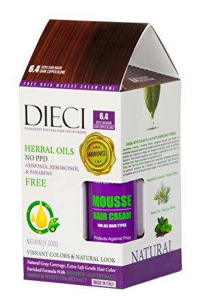 Dıecı Herbal Oıls Amonyaksız Kit Saç Boyası 6.4 Koyu Sarı Bakır