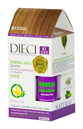 Dıecı Herbal Oıls Amonyaksız Kit Saç Boyası 6.7 Koyu Sarı Kakao