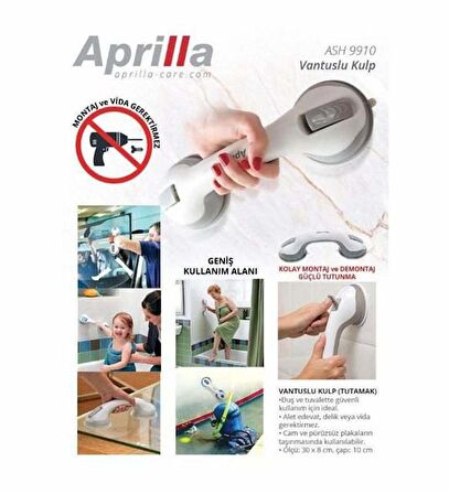 Aprilla Vantuzlu Kulp Tutacağı ASH9910 Duşta Güvenli Kullanım