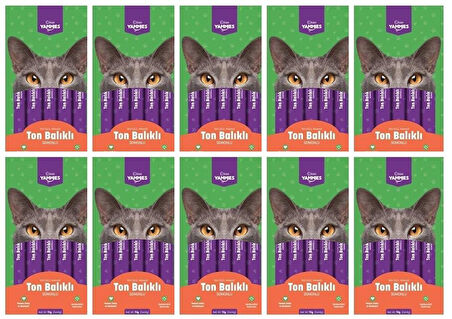 Kiwi Pets Kycc-50352 Yammies Ton Balıklı - Somonlu Sıvı Kedi Ödül Maması*10 Paket