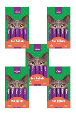 Kiwi Yammies 5x14 gr 5 Paket Ton Balıklı Somonlu Sıvı Ödül Maması