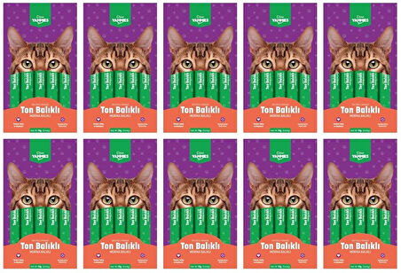 Kiwi Yammies Ton Balıklı Morina Balıklı Sıvı Kedi Ödül Maması*10 Paket