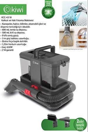 Kiwi KCC-4318 Koltuk ve Halı Yıkama Makinesi Siyah