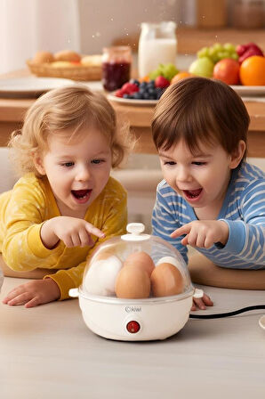 Kiwi Keb-4309 7 Yumurtalık Yumurta Pişirici Beyaz