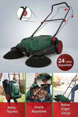 PFS-6766 Zemin Süpürücü 680 mm Süpürme Genişliği 24 L Atık Haznesi 2100 m²Saat Temizlik