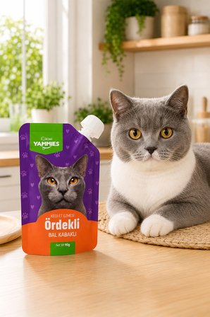 Kiwi Pets Kycc-50370 Yammies Ördekli Bal Kabaklı Kedi Ezmesi 90 Gr*5 Adet