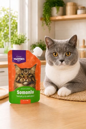Kiwi Pets Kycc-50371 Yammies Somonlu Tavuklu Havuçlu Kedi Ezmesi 90 Gr*5 Adet