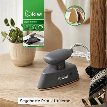 KSI-631 Seyahat Ütüsü Kompakt Tasarım Yapışmaz Taban Isıya Dayanıklı Stand