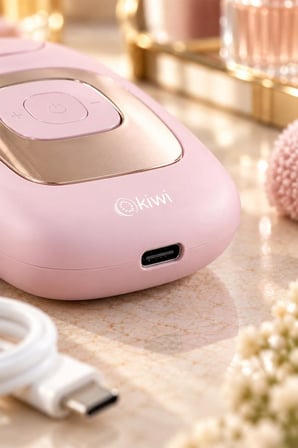 Kiwi KEP-6819 Şarjlı Epilasyon Cihazı Pembe | 18 Cımbız | LCD Ekran | LED Aydınlatma