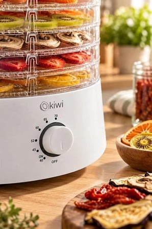 KFD-5151 Gıda Kurutucu | 5 Tepsili | 40–70 °C Ayarlı | Meyve ve Sebze Kurutma