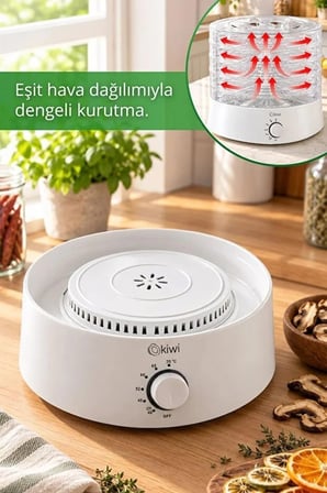 KFD-5151 Gıda Kurutucu | 5 Tepsili | 40–70 °C Ayarlı | Meyve ve Sebze Kurutma