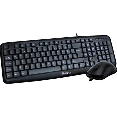 Piranha 2325 Kablolu Q Klavye Mouse Set