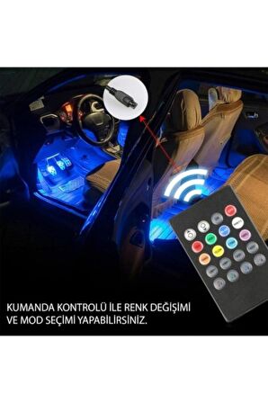 Piranha Araç Içi Ambiyans Aydınlatma Kumandalı