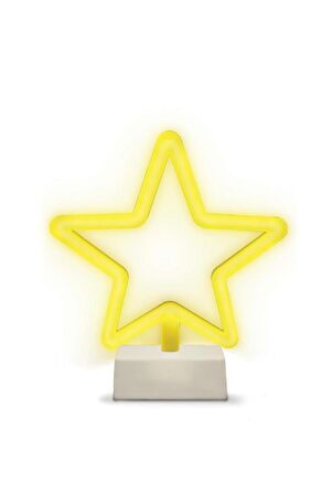 Piranha Dekoratif Neon Yıldız Gece Aydınlatması