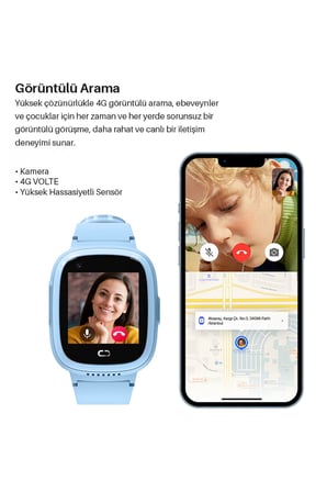 Piranha 9930 4G Kameralı Çocuk Takip Saati Mavi | SIM Kartlı | GPS & Wi-Fi | Kamera & Konum Takip