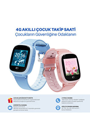 9930-P Akıllı Çocuk Takip Saati / 4G / Sim Kart / Wi-Fi - GPS - LBS / Kamera / Anlık ve Geçmiş Konum