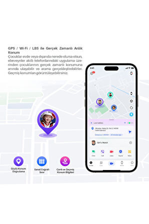 9930-M Akıllı Çocuk Takip Saati / 4G / Sim Kart / Wi-Fi - GPS - LBS / Kamera / Anlık ve Geçmiş Konum