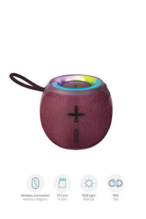 7837 Kablosuz TWS Bluetooth Hoparlör / USB & TF Kart Girişi / Farklı RGB Işık Modları