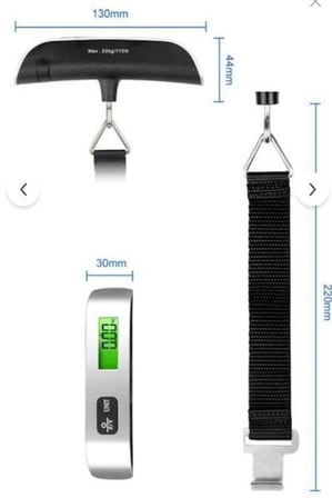 Azemax Askılı El Bagaj Tartısı 50 kg Kapasite LCD Ekran