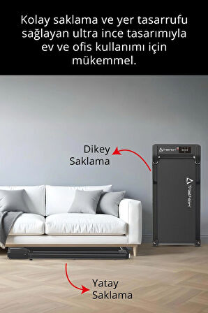 T-220 Katlanabilir Yürüyüş ve Koşu Bandı / Bluetooth ve Hoparlör/2HP Motor/ 10 KM/ Uzaktan Kum