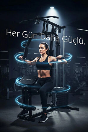 T-221 Çok Fonksiyonlu Tüm Vücut Çalışma Istasyonu / 45 Kg Ağırlık Plakası / Kardiyo - Güç - Esneme