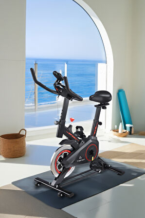 T-223 Dijital Ekranlı Kondisyon Bisikleti / Spor-Egzersiz Bisikleti / Spin Bike / Dikey Ev Bisikleti