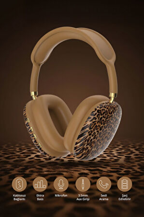 2219 Kablosuz Bluetooth Kulak Üstü Kulaklık / Ayarlanabilir Kafa Bandı / Mikrofon / 3.5mm AUX