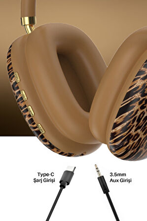 2219 Kablosuz Bluetooth Kulak Üstü Kulaklık / Ayarlanabilir Kafa Bandı / Mikrofon / 3.5mm AUX