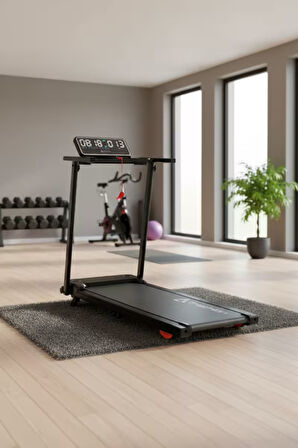 T-229 Katlanabilir Koşu Bandı / LCD LED Ekran /Bluetooth ve Hoparlör/2HP Güç 10 KM Hız/ Nabız Ölçme