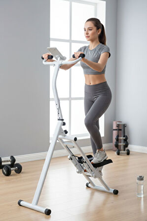 T-234 Katlanabilir Dikey Tırmanma Egzersiz Aleti / Dijital Ekran / Ayarlanabilir Yükseklik - Direnç