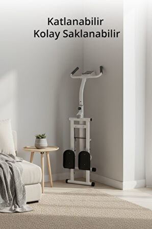 T-234 Katlanabilir Dikey Tırmanma Egzersiz Aleti / Dijital Ekran / Ayarlanabilir Yükseklik - Direnç