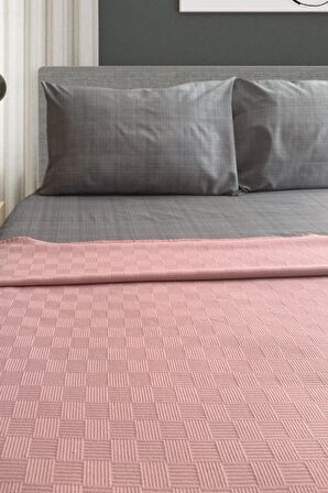 Alla Turca Tek Kişilik Doğal Pamuk Pike Pudra