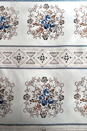 Alla Turca Çift Kişilik Kanaviçe Desenli Pike – İndigo | 200x240 cm | %100 Pamuk