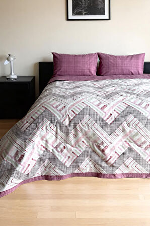 Alla Turca Tek Kişilik Yazlık Uyku Seti | Düz Çarşaflı | Nova Gül Kurusu