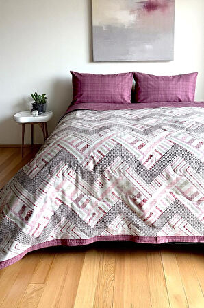 Alla Turca Tek Kişilik Yazlık Uyku Seti | Düz Çarşaflı | Nova Gül Kurusu