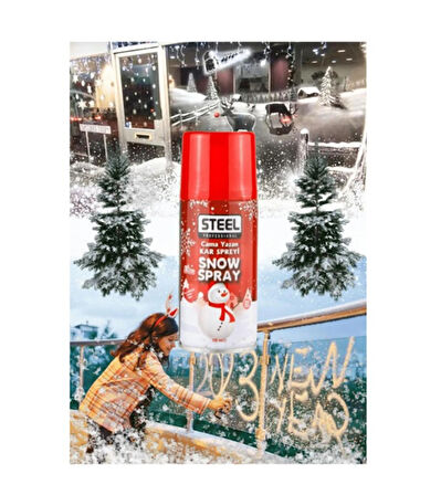 Steel Kar Spreyi Cama Yazan Kalıcı 150Ml - 3 adet