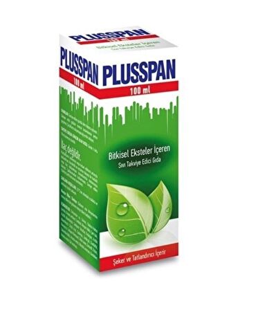 PLUSSPAN BİTKİSEL TAKVİYE EDİCİ ŞURUP 100 ML- SKT:01-2024