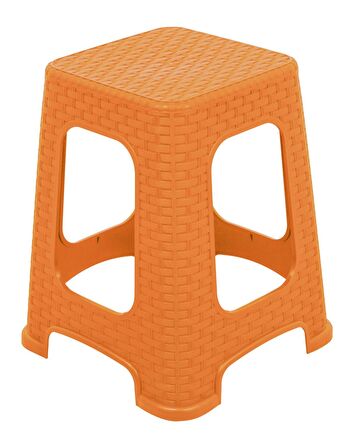 Mandella Sağlam Plastik Karizma Rattan Tabure Tik