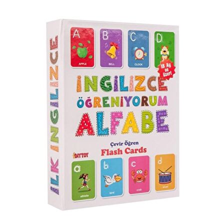 İngilizce Öğreniyorum Alfabe Flash Cards - Eğitici Zeka Kartlar