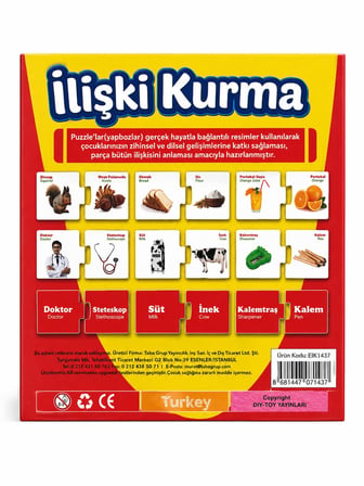 İlişki Kurma Eğitici Bulmacalar
