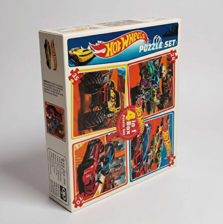 Hot Wheels 4 lü Puzzle Set - 24, 35, 54 ve 70 Parça