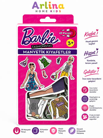 Barbie Manyetik Kıyafet Giydirme