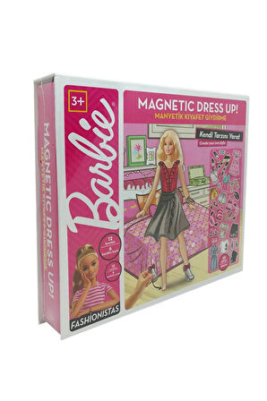 GOKIDY BARBİE  MAGNETIC DRESS UP MANYETİK KIYAFET GİYDİRME 59 PARÇA 12 KOMBİN