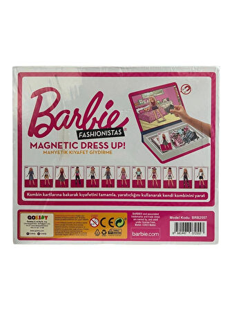 GOKIDY BARBİE  MAGNETIC DRESS UP MANYETİK KIYAFET GİYDİRME 59 PARÇA 12 KOMBİN