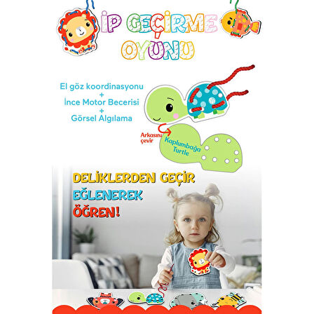 Fisher-Price Fisher Price İp Geçirme Oyunu Lacing Game