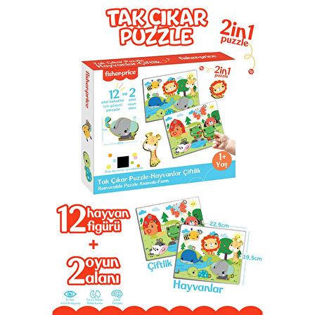 Fisher-Price Fisher Price Tak Çıkar Puzzle Hayvanlar