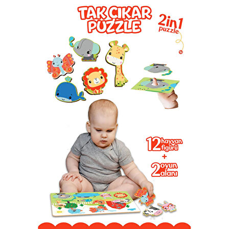 Fisher-Price Fisher Price Tak Çıkar Puzzle Hayvanlar