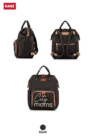Kanz Citymoms Lite Bebek Bakım Çantası Siyah